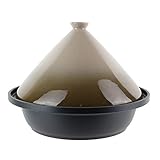 Cook Concept - Kc2404 - Tajine Induction Fonte Aluminium Ronde Vitro-Ceramique Inox Taupe Cuisine Plat Cuisson