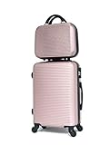 ABS Valise Taille Cabine et Vanity Case (Rose Gold (5859))