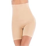 ANGOOL Culottes Sculptantes Femme Taille Haute Minceur Gainante Amincissante Ventre Plat Invisible Panty Abdominale Récupération Slip, Ecru, XL