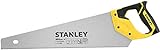 Stanley 2-15-595 Scie Égoïne JetCut Coupe Fine 450 mm Fabriquée en France - 11 dents/ Pouce - Traitement HardPoint - Lame en Acier - Poignée Bi matière - Traçage À 45° et 90