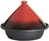 WEB2O Tajine Induction et Vitro-céramique INOX Rouge et Noir dégradé 30,20 x 30,20 x 23 cm
