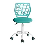 Chaise de bureau pour enfants Fanilife - design réglable, ordinateur de bureau, chaise pivotante sans accoudoirs, chaise d'étude - Vert
