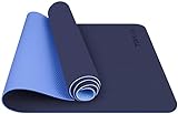 TOPLUS Tapis de Yoga, Tapis Gym - en TPE matériaux Recyclable, Ultra antidérapant et Durable, 183x61x0.6 cm, Non Toxique, Tapis de Sol pour Sport, Fitness (Bleu)