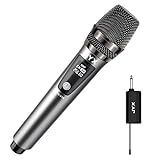 JYX Microphone sans Fil, Système UHF Karaoké Microphone avec Récepteur Rechargeable, Micro sans Fil Professionnel pour Amplificateur, Système de Sonorisation
