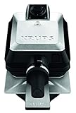 Krups Gaufrier rotatif Noir et Inox, 1200 W, Système rotatif professionnel, Position verticale, Gaufres Dorées, Plaques amovibles et antiadhésives FDD95D10