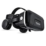 Casque VR, HAMSWAN Lunettes 3D Réalité Virtuelle avec Casque Intégré pour iPhone, Samsung et Autres Smartphone (4.0 à 6.0 Pouces)