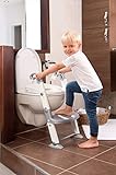 Rotho Babydesign KidsKit Siège de Toilettes pour l'Apprentissage de la Propreté 3-en-1, De 18 à 36 Mois, Dimensions Plié : 41.5 x 25 x 67 cm (L x l x H), Gris/Blanc, 600060240
