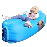 Canapé à Air Sofa Gonflable - Hamac de Plage Transat Gonflables Exterieur Portatif avec Sac de Transport pour Voyager Camping Jardin