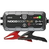 NOCO Boost Plus GB40, 12V 1000A UltraSafe Booster de Batterie au Lithium, Démarreur de Saut de Voiture et Câbles de Démarrage et Chargeur pour Moteurs Essence jusqu'à 6L et Moteurs Diesel jusqu'à 3L