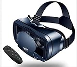 VR Lunettes VR Casque Compatible avec Android/iOS, Casque de réalité virtuelle avec poignée sans Fil, Lunettes VR pour Jeux immersifs dans Les Films 3D , pour 5 à 7 Pouces