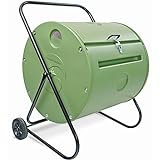 Composteur de Jardin Rotatif Mobile - Mini-Composteur Mantis 140 litres - Plastique Haute densité - Protégé des intempéries et des rongeurs