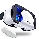Casque VR, Casque Réalité 3D Virtuelle, Qualité d'image 2K HD & Lumière Anti-Bleue-Casque de Réalité Virtuelle pour Jeux et Films ,Casque VR Compatible avec Android & iOS Phone(Blanche)
