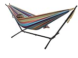 DOUBLE COTTON HAMMOCK WITH STAND (250 CM) - TROPICAL