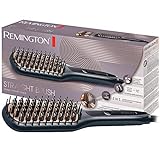 Remington Brosse Cheveux Lissante, Revêtement Advanced Ceramic, Technologie Ionique et Anti-statique, 3 Températures (150-190-230℃) Cheveux Brillants et sans Frisottis - CB7400