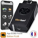 klavkarr 210 - Valise Diagnostic Auto Multimarque OBD2 Bluetooth - 100% en Français - Prise OBD Diagnostique Voiture Diesel & Essence sur iPhone/Android/Ordinateur