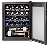 Inventor Vino Cave à Vin Réfrigérée 66L (peut contenir jusqu’à 24 bouteilles de vin de taille standard), Porte Vitrée, Éclairage Intérieur LED (WEEE REG N° FR026666_05AGN2)