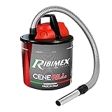 Ribimex Cenerill Electric Nettoyeur de cendres 1000 W, 18 L avec double filtre et lance plate